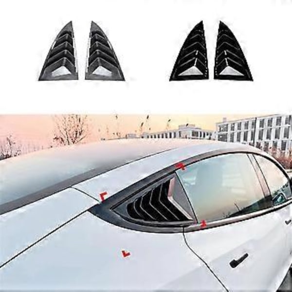 For 2024+ Bakre Sidevindu Lameller Luftventil Scoop Shades Deksel Blinds Spoiler Karbonfiber