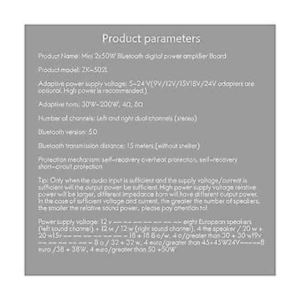 Mini Versjon 20w30w40w50wx2 Bluetooth 5.0 Digital Forsteker Kort Knapp For Å Justere Volumet