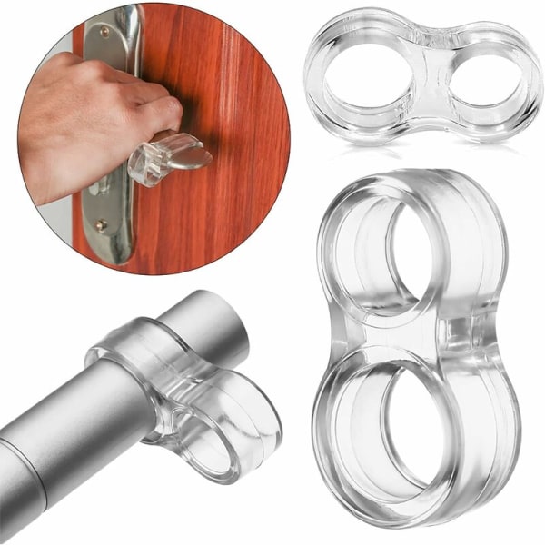 6 stk. dørhåndtakbeskytter - Silikondørstopper - PVC dørhåndtakstopper - Transparent giftfri dørstopper - Beskytt vegg - Vindusstøtte