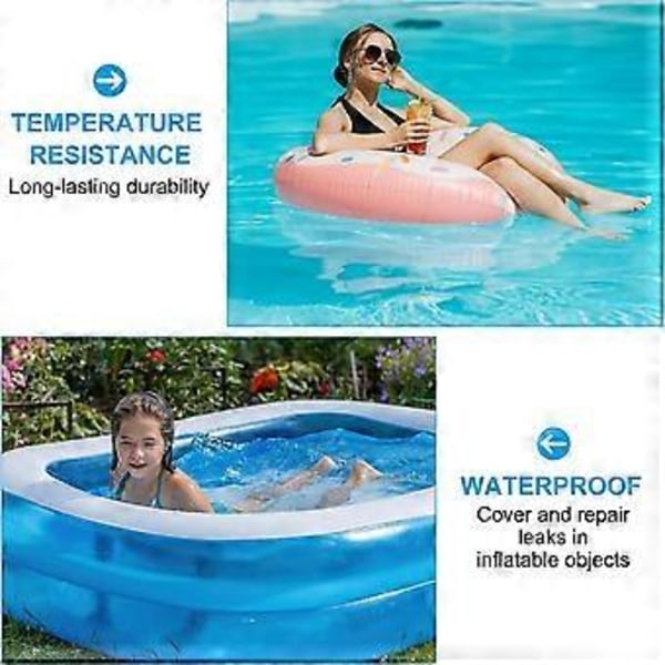Oppblåsbar Lappereparasjonssett 2,8 tommer X 2,8 tommer, 30 stk Vanntett TPU Reparasjonstape for Telt Luftmadrasser Flytemadrasser