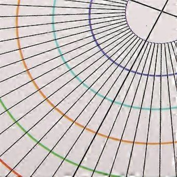Keramiklera Delningsverktyg Liksidig Cirkel Gradskiva Roterande Skiva Keramisk Keramik Trimmer Verktyg Cirkelskala Linjal