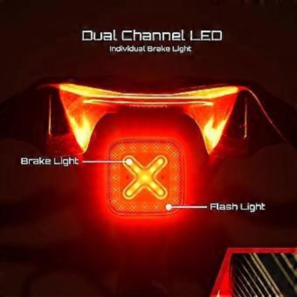 Cubeliteiii Cykellampa Smart Baklampa Automatisk Broms Bakljus Lättvikt Ultra Stark Led Wa