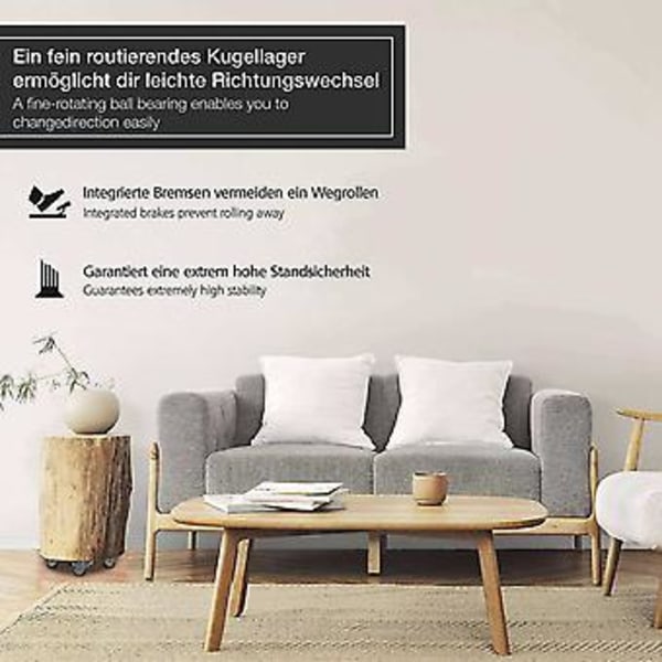 1 Sett med 4 Møbelhjul 25 mm - Kraftige Hjul R T- - S Hjul For Innendørs Bruk