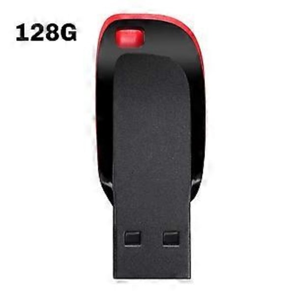 Mini Højhastigheds USB Flash Drev 2.0 128G Sort Nøglering Pen Drev 128G Lagerhukommelseskort