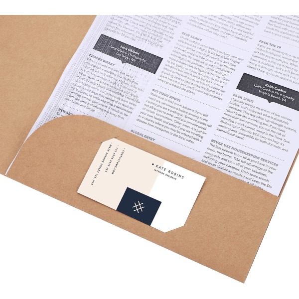10pack A4-pappersmapp Brun Foolscap-plånbok Affärsrapporthållare
