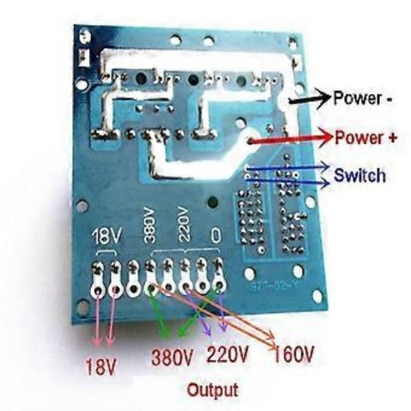 DC 12V till AC 220V 380V 500W Inverter Boost Board Transformator Ström Bil Konverter Modul