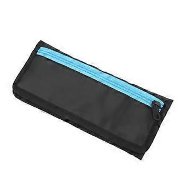 Batteriförvaringsväska Nylon Dragkedja Design 4 Små Fack Inuti Bärbar Minneskortsförvaringsväska med Kardborreband
