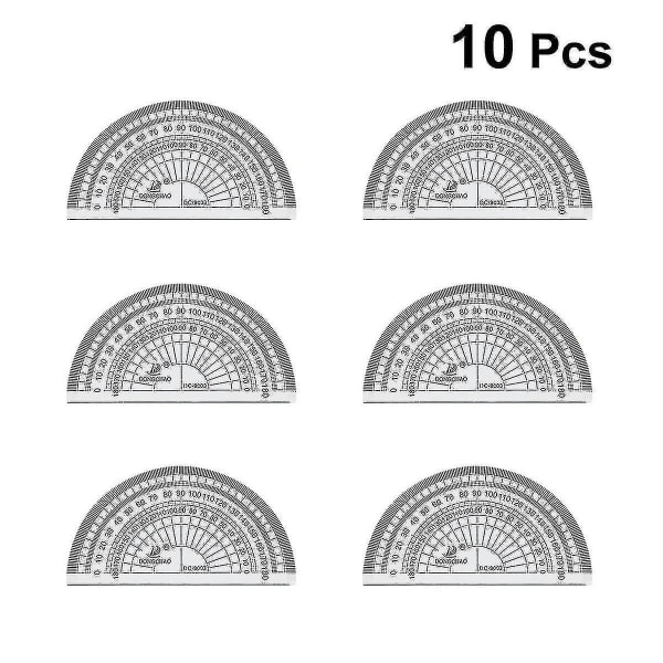 10 stk klar plast vinkelmåler matematik vinkelmåler 180 grader vinkelmåler til vinkelmåling Student Skole kontorartikler
