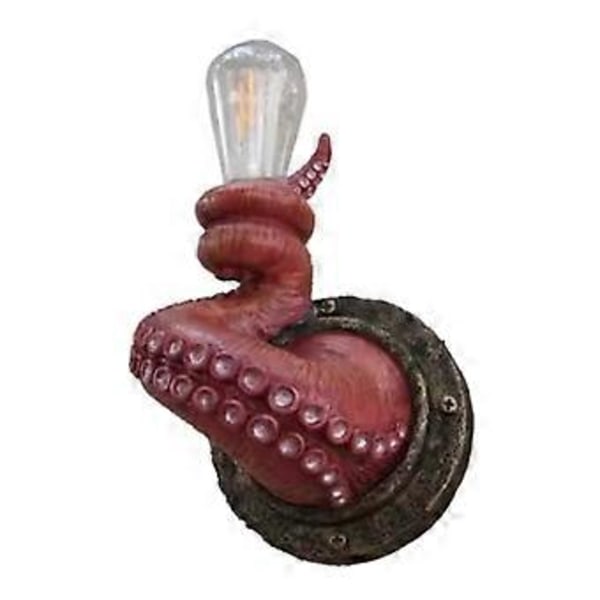 Vägglampa Bläckfisk Vintage Tentakelform Vägglampa Realistisk Harts Djur LED Sconce Hem Gång Bar Dekorativ Lampa