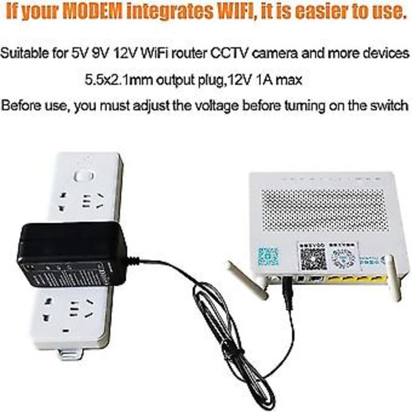 Genopladelig 5000mah 5v 9v 12v Ups Uafbrudt Backup 5.5x2.1mm Output Til Wifi Rout