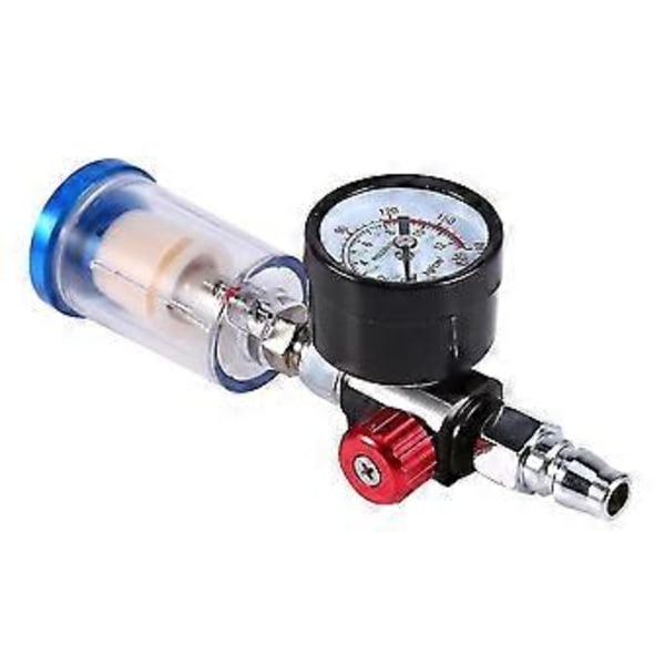 Lufttrykksreduserende regulator med målerfilter for luftspray