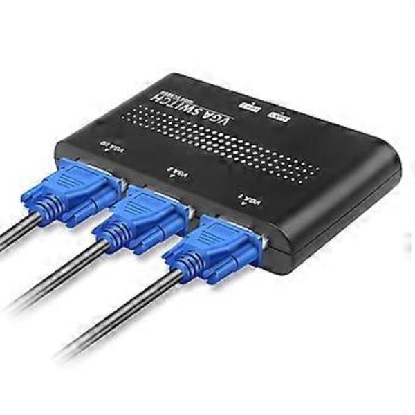 2 in 1 Out VGA -kytkinjakaja Videomuunninadapteri HD-videonäyttö projektorille PC TV -kannettavalle