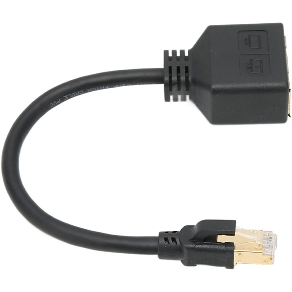 RJ45 Ethernet-adapter 1 til 2 porte kabelforlænger fremragende forbindelsestransmissions splitter-adapter til hjemmekontor