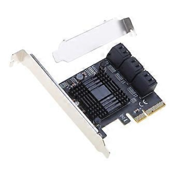 6 Port PCIE SATA Udvidelseskort PCIE til SATA 3 Controller 6Gbps SSD Kort til PC