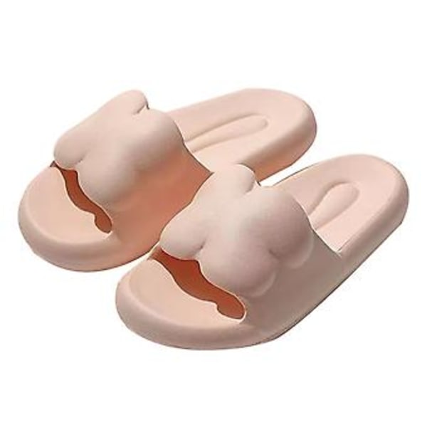 Hjemmesko Komfortabel Hurtigtørrende Åndbar Skridsikker Dame Herre Sandal til Hjem Soveværelse Pink Størrelse 36-37