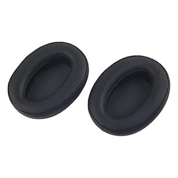 Øreputer Mykt Proteinlær Erstatning Memory Foam Øreputer Deksel for WHH910N Headset (Svart) Noir