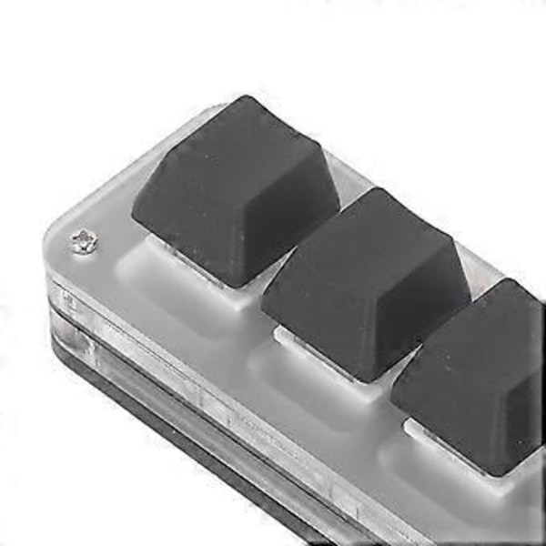 Mini Tastatur 3 Taster 1 Knapp Programmerbar USB BT Tilkobling Blå Bryter Mini Mekanisk Tastatur med RGB LED