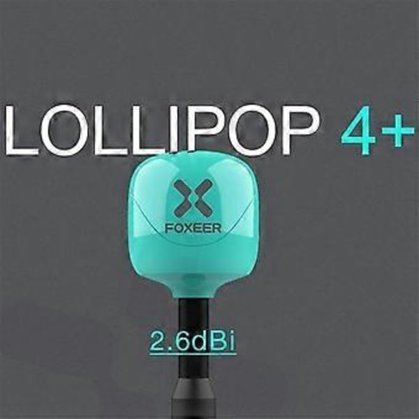 2 STK FPV Antenne Lollipop 4+ Plus 2.6dBi 5.8G Mini Omni Antenne MMCX LHCP til RC FPV Racing Drone C