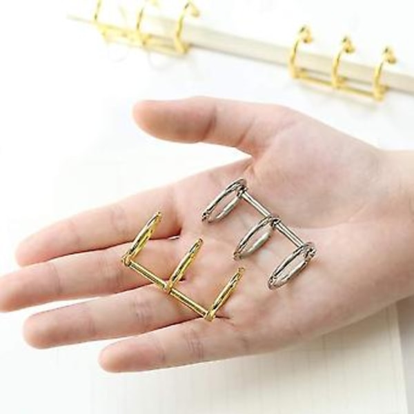 12 stk. 3-rings ringe bladbindere ringe snap split hængsel 20 mm indvendig diameter