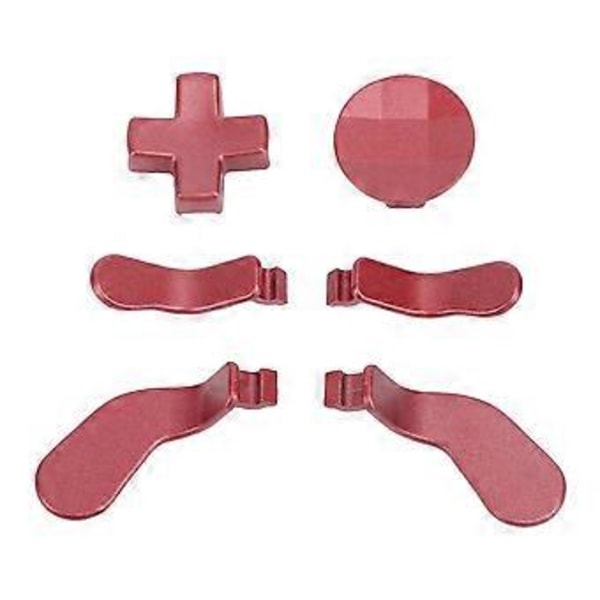6 st Trådlös Handkontroll Paddlar D-Pads Metall Ersättningsdelar Tillbehör Reparationssats Komponentset för Elite Series 2 Röd