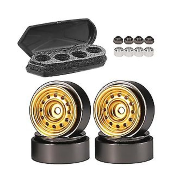 4 stk. 91,2g 1,0in Metall Bead Wheel Hub For Axial Scx24 Ax24 4m Fms Fcx24 1/18 1/24 Rc Crawler