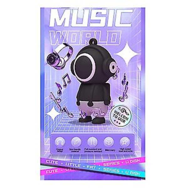USB Flash Drive 16GB U Disk Memory Stick Musiker-formet USB3.0 U Disk - Gave Tide Play U Disk Rød