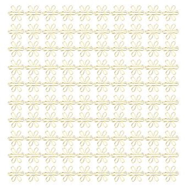 100 stk. Blomster Guld Planner Clips: Sødt Anti-Rust Elektropletteret Design til Kontor og Skole