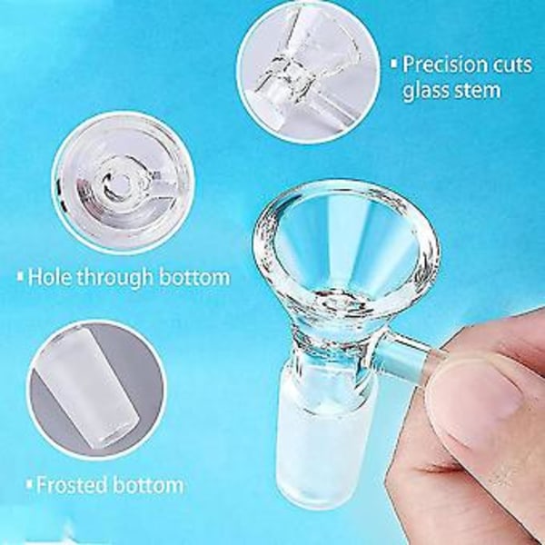 3 Stycken Glas Tratt Glas Skål Adapter Manuell Klar Diskställ Klar Hållbar Glas Tratt Skål