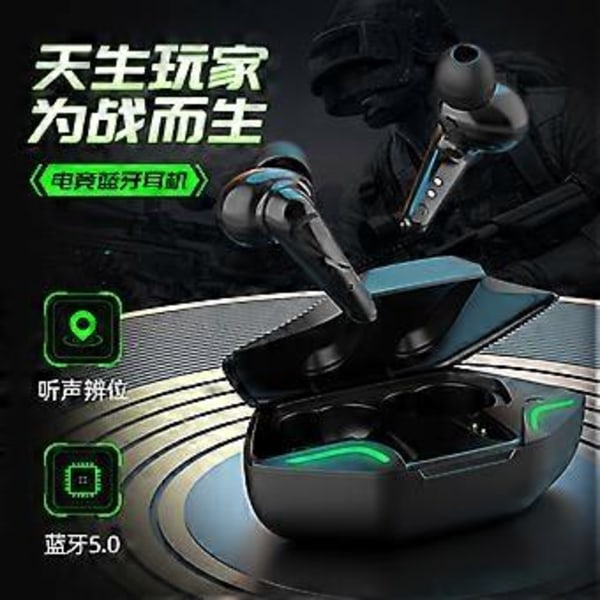 Bluetooth-kuulokkeet G11 Gaming Pelaamiseen Matala Latenssi Explosion X15Pro Kosketus Bluetooth 5.2 -nappikuulokkeet musta pakattu