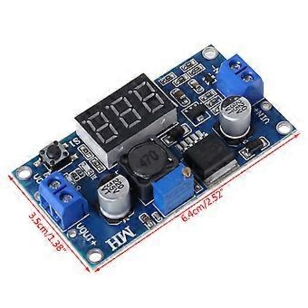 för DC 4.0~40 till 1.3-37V LED Voltmeter Nedtrappningsomvandlare Modul LM2596