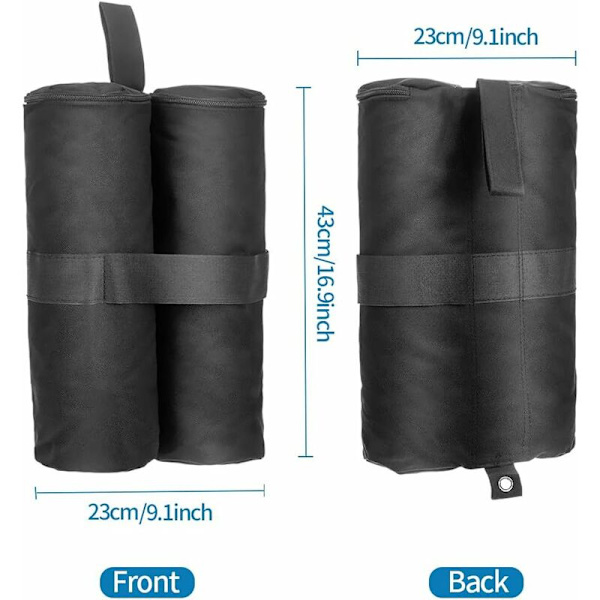 4-pack viktväskor för paviljongfötter, för tälttak, parasoll, förankringspaviljonger, studsmattor (sand ingår ej) - Fei Yu