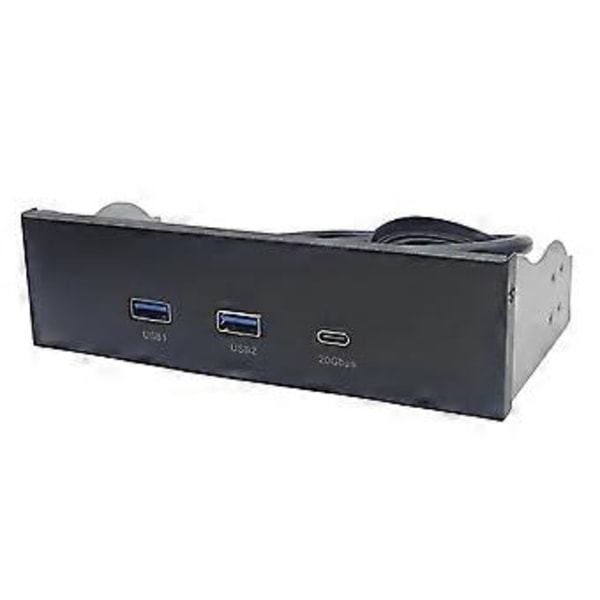 USB Frontpanel til PC 2 Port USB 3.2 GEN1 5Gbps + 1 Port TYPE-C 10Gbps/20Gbps Hub til Desktop 5.25inch Floppy Diskettedrev Bay