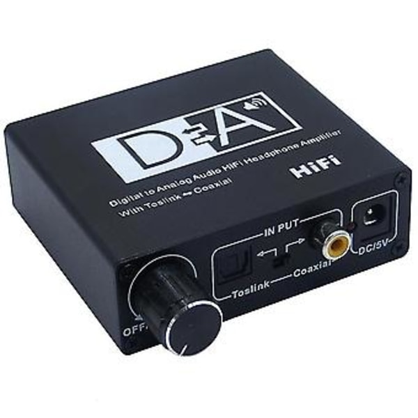 Hifi Dac Förstärkare Digital Till Analog Ljudomvandlare Rca 3.5mm Hörlursförstärkare Toslink Optisk Koaxial