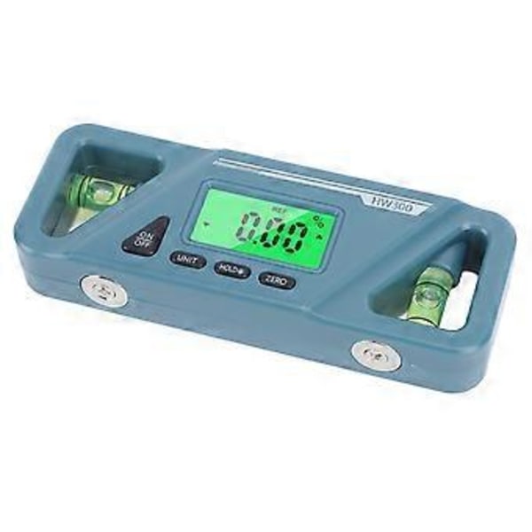 Digital vinkelmätare LCD Bakgrundsbelyst Display Mini 90 180 Grader Magnetisk Gradskiva för Träbearbetning Underhåll Grön