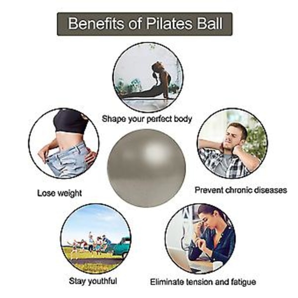 Liten Träningsboll, 23 cm Mini Yogabollar Med Uppblåsbart Sugrör
