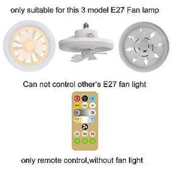 Din Hem E27 Belysning med denna Hållbara Fläktlampa Fjärrkontroll