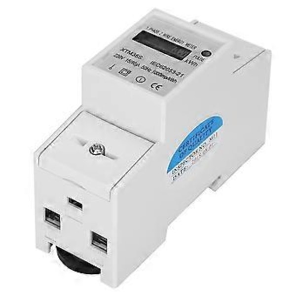 XTM35S 220V Digital 2P Din Skena Elmätare Elektronisk KWh Mätare