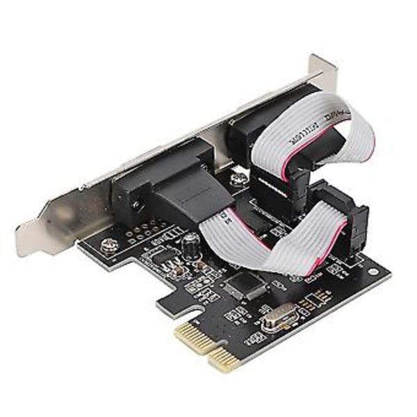 PCI-E PCI Express till Dubbel Seriell DB9 RS232 2-ports Kontroller Adapterkort