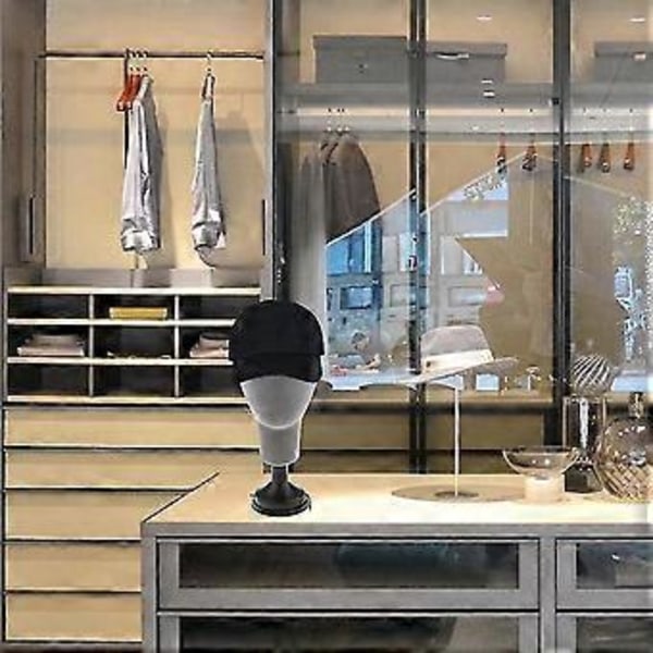Flockad Skum Mannekänghuvud Modell Fotografi Rekvisita Vuxen Mannekänghuvud Form Peruker Glasögon Hatt Display