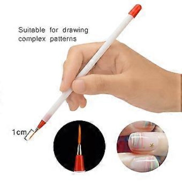 Kynsitaide Sivellin Liner Dotting Viuhka Design Akryyli Rakentaja Litteä Kristallimaalaus Piirustus Kaiverrus Kynä Uv Geeli Manikyyri Vinkit Design