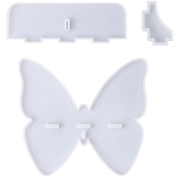 Sommerfugl Væg Hylde Epoxy Resin Form Butterfly Holder Silikoneform DIY Håndværk Dekorationer til Støbning Værktøjer