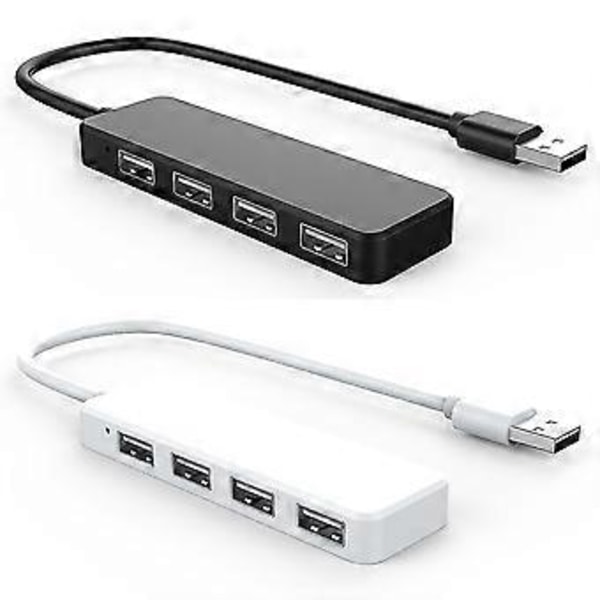 USB-hubb, 4-portars USB-adapter Ultratunn USB-splitter, Multi USB-portförlängare USB-förlängningskabeladapter för PC, Laptop, Desktop, Notebook, Macbook, Net