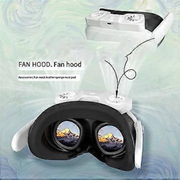 Til 3 Luftcirkulations Ansigtsdækning med Køleventilator VR Headset Udskiftnings Interface Maske til Quest3 B