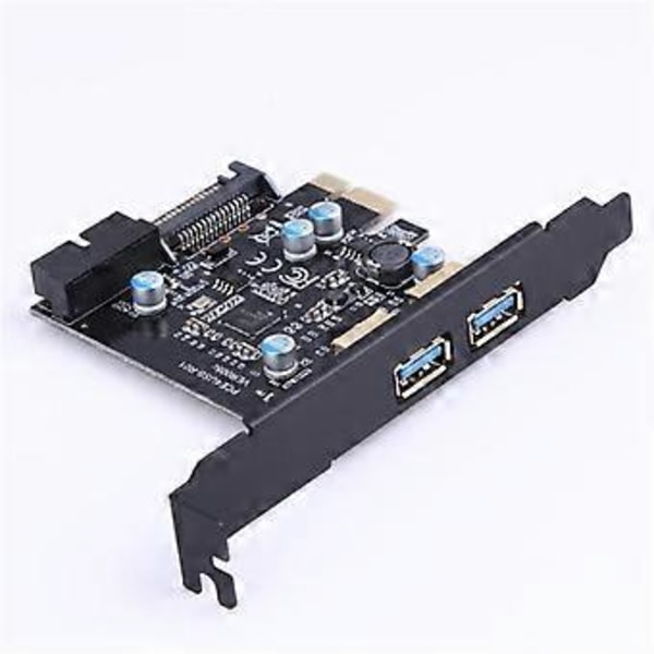 PCI-Express USB3.0 2 Portars Frontpanel med 19Pin Strömkontrollkortadapter