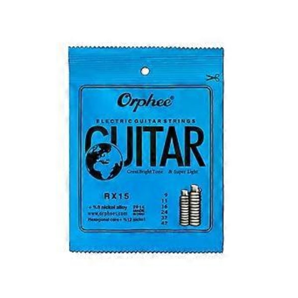 Orphee RX15 6 stk. Elektrisk Guitarstrengsæt (.009-.042) Nikkel Legering Super Let Spænding