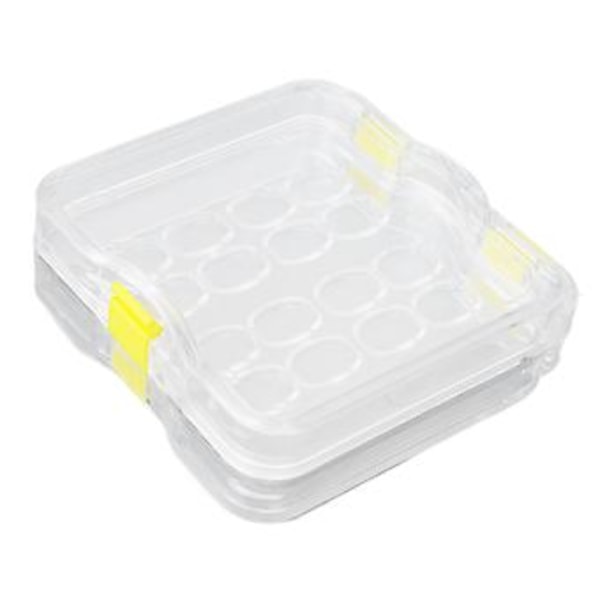 16 stk./æske Plast Tandproteseæske med Film Transparent Tandlægeartikler Tandprotese Opbevaringsæske