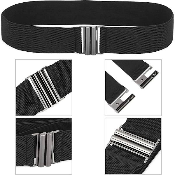 Dam elastisk stretch platt spänne bälte - modeklänning midjeband present