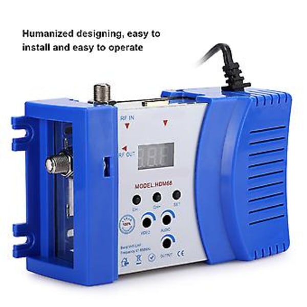 HD Modulator HDM68 Analog High Definition Multimedia Interface RF VHF / UHF Frekvens Datatilbehør EU Plugg 100‑240V