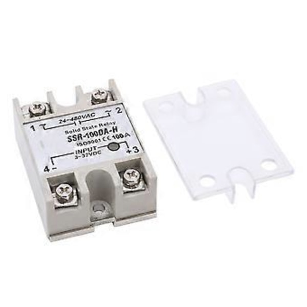 100A Enfas Solid State Relä Spänningskontroll SSR Modul DC332V Ingång till AC24480V Utgång