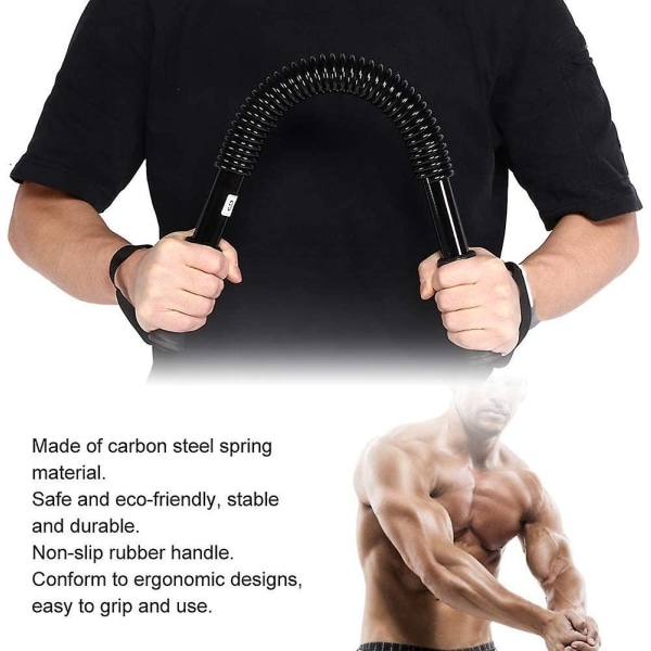 Arm Power Exerciser, Power Bar Spring Underarm Styrketräning Muskeltränare Motståndstränings Gym Kit Bröst Expander Gym Utrustning